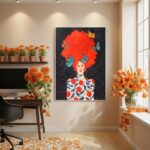 Quadro Decorativo Efervescência Laranja - 70x50cm