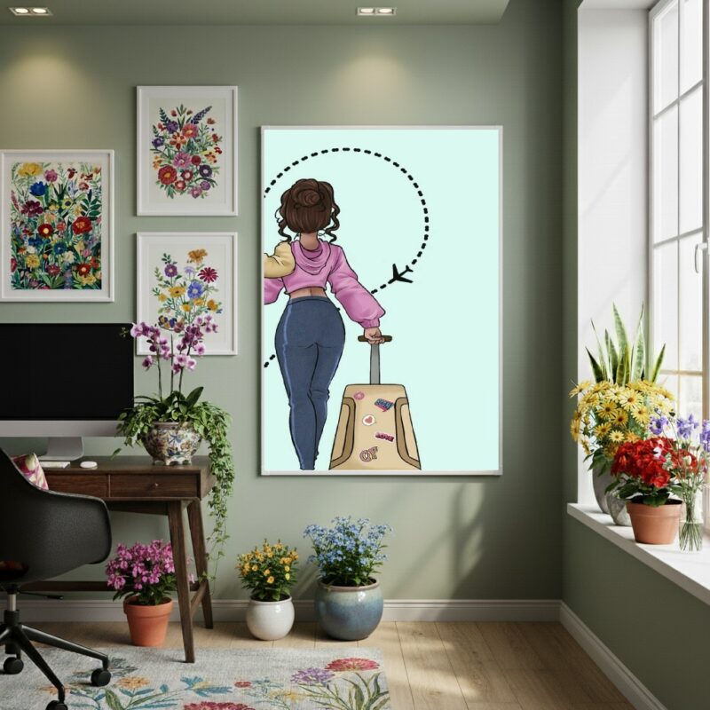 Quadro Decorativo Essa Garota É Uma Viagem - 70x50cm