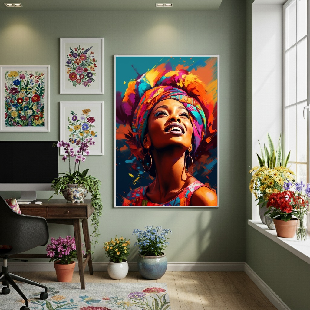 Quadro Decorativo Euforia Cromática - 70x50cm