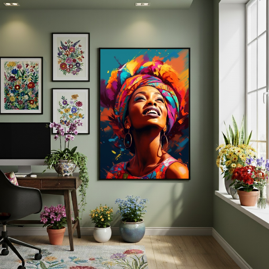 Quadro Decorativo Euforia Cromática - 70x50cm