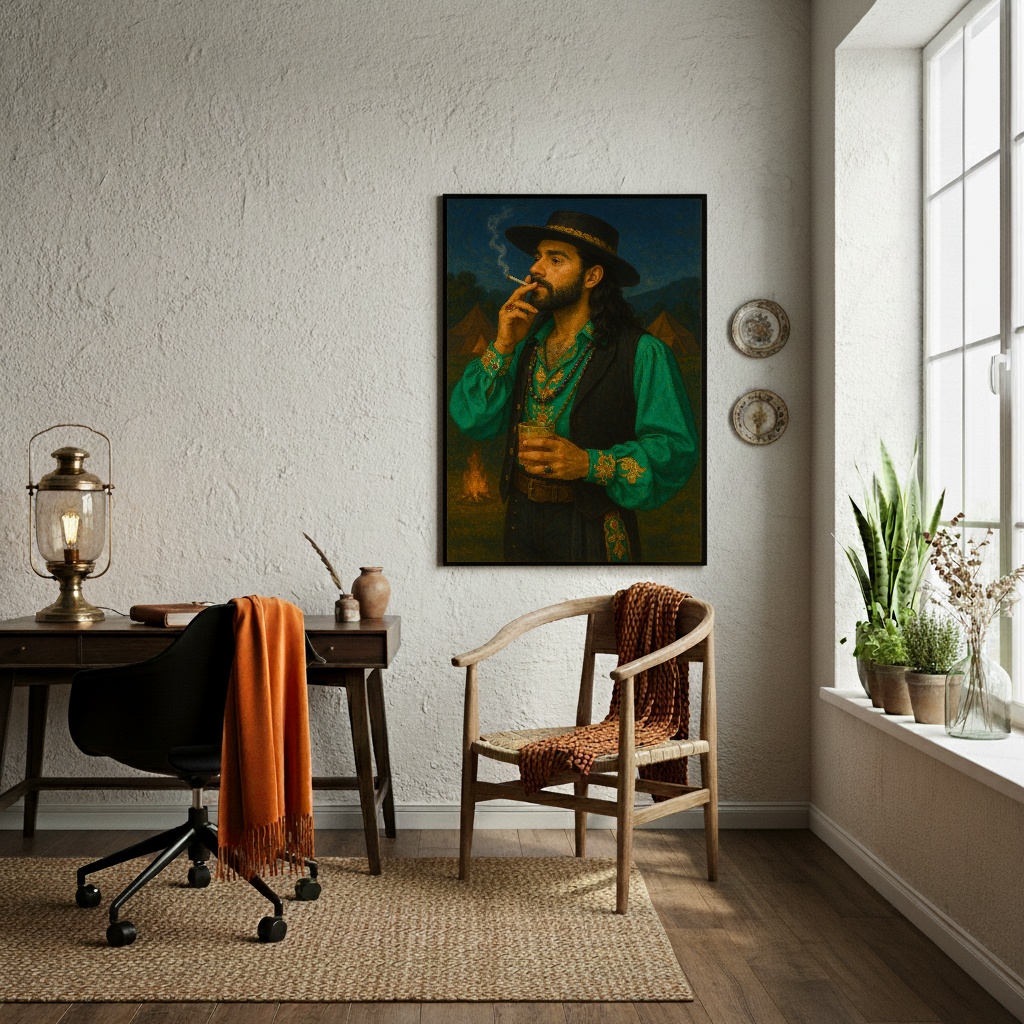 Quadro Decorativo Exú Cigano - 70x50cm
