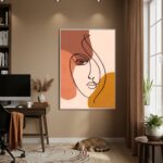 Quadro Decorativo Face Abstrata - 70x50cm