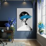 Quadro Decorativo Fashion Blue - 70x50cm