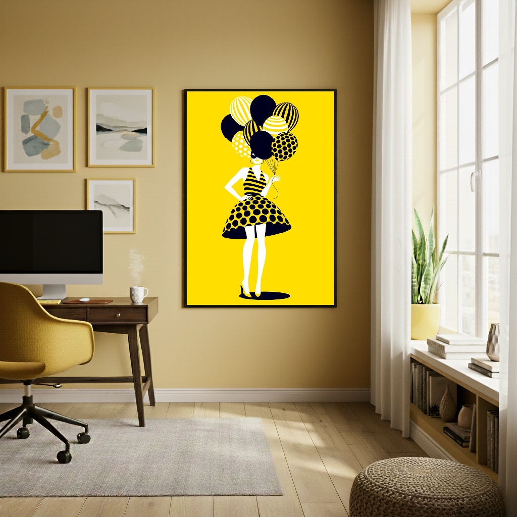 Quadro Decorativo Festa Suspensa - 70x50cm