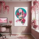 Quadro Decorativo Flor De Dentro Pra Fora - 70x50cm