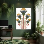 Quadro Decorativo Flor De Lótus Egípcia - 70x50cm
