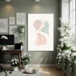 Quadro Decorativo Flor Orgânica - 70x50cm