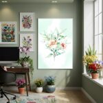Quadro Decorativo Flores Claras - 70x50cm
