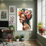 Quadro Decorativo Florescer Diário - 70x50cm