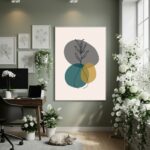Quadro Decorativo Folhagem Gráfica - 70x50cm