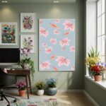 Quadro Decorativo Folhas Caindo - 70x50cm