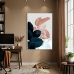 Quadro Decorativo Folhas Em Camadas - 70x50cm