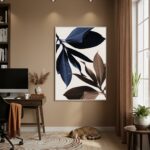 Quadro Decorativo Folhas Opostas - 70x50cm