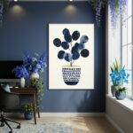 Quadro Decorativo Formas Florais Orgânicas - 70x50cm