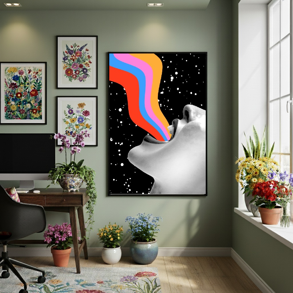Quadro Decorativo Grito Cromático - 70x50cm