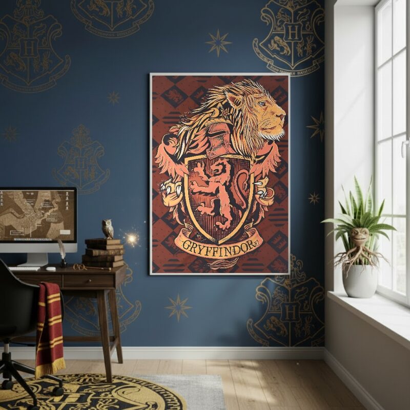 Quadro Decorativo Harry Potter Grifinória - 70x50cm