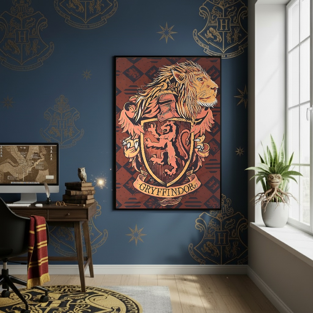 Quadro Decorativo Harry Potter Grifinória - 70x50cm