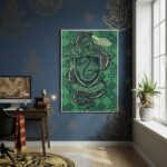 Quadro Decorativo Harry Potter Sonserina - 70x50cm