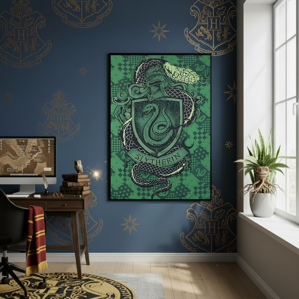 Quadro Decorativo Harry Potter Sonserina - 70x50cm