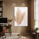 Quadro Decorativo Hastes Capim Pampas - 70x50cm