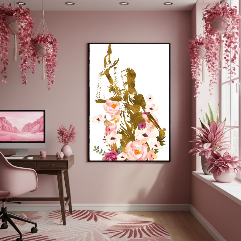 Quadro Decorativo Lady Justice - 70x50cm