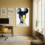 Quadro Decorativo Lágrima Neon Amarela - 70x50cm