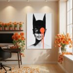Quadro Decorativo Lágrima Neon Laranja - 70x50cm
