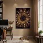 Quadro Decorativo Margarida Bronze - 70x50cm