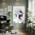 Quadro Decorativo Medusa Off White - 70x50cm