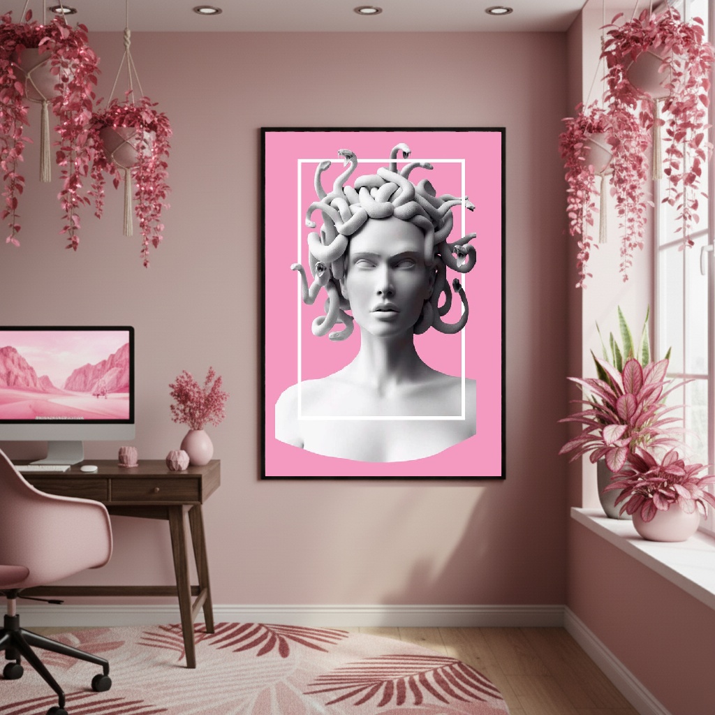 Quadro Decorativo Medusa Pop - 70x50cm