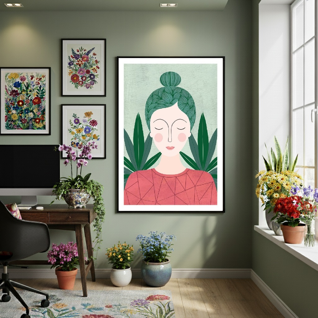 Quadro Decorativo Mente Em Repouso - 70x50cm