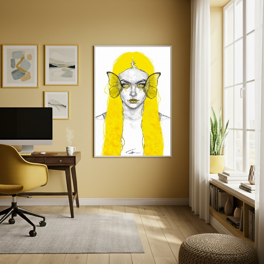 Quadro Decorativo Metamorfose Serena - 70x50cm