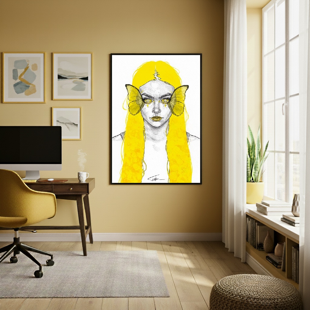 Quadro Decorativo Metamorfose Serena - 70x50cm