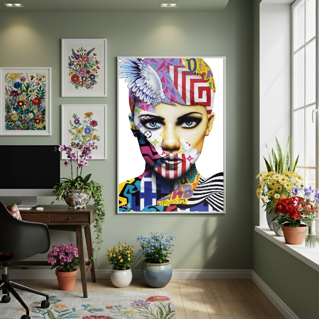 Quadro Decorativo Mosaico De Identidade - 70x50cm