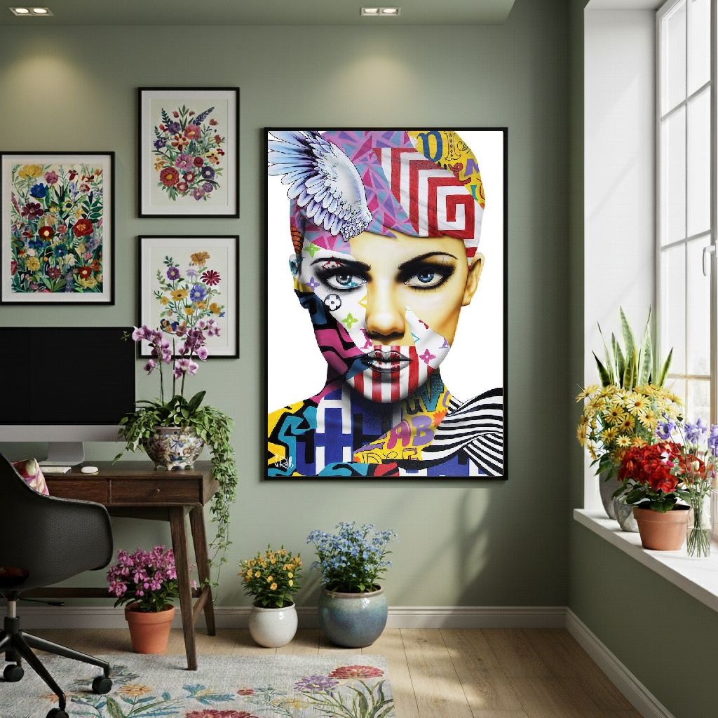 Quadro Decorativo Mosaico De Identidade - 70x50cm