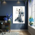 Quadro Decorativo Mulher Da Justiça Desenho - 70x50cm
