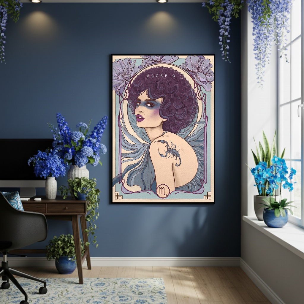 Quadro Decorativo Mulher De Escorpião - 70x50cm
