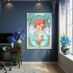 Quadro Decorativo Mulher De Peixes - 70x50cm