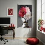 Quadro Decorativo Mulher De Rosas - 70x50cm