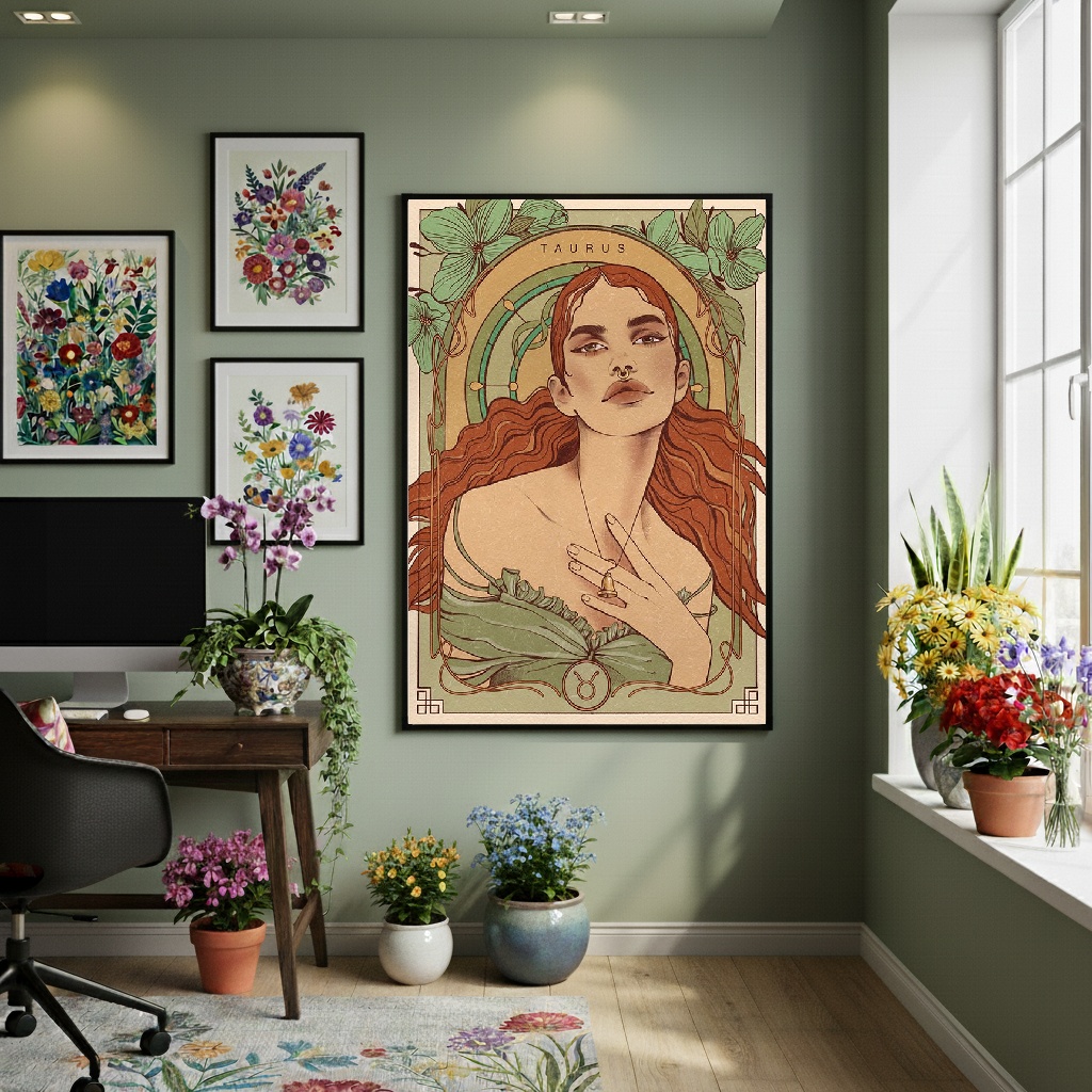 Quadro Decorativo Mulher De Touro - 70x50cm
