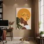 Quadro Decorativo Mulher De Turbante - 70x50cm