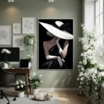 Quadro Decorativo Mulher Elegante - 70x50cm