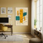 Quadro Decorativo Mulher Em Line Art - 70x50cm