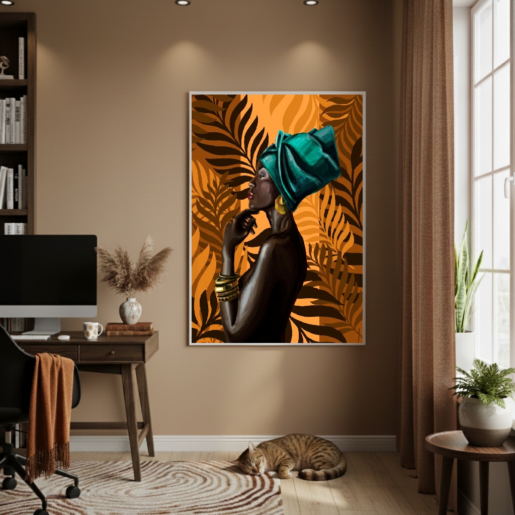 Quadro Decorativo Mulher Selva - 70x50cm