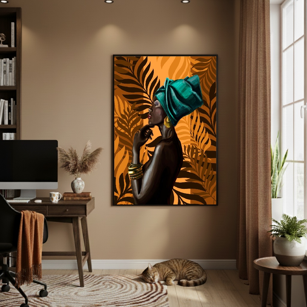 Quadro Decorativo Mulher Selva - 70x50cm