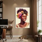 Quadro Decorativo Mulher Tropical - 70x50cm