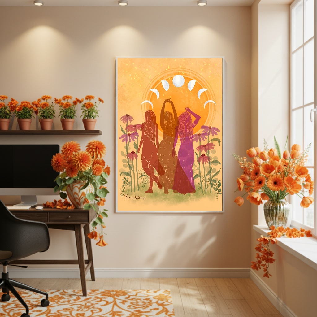 Quadro Decorativo Mulheres De Fases - 70x50cm