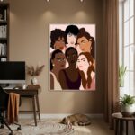 Quadro Decorativo Mulheres Unidas - 70x50cm