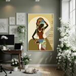 Quadro Decorativo Musa Africana - 70x50cm