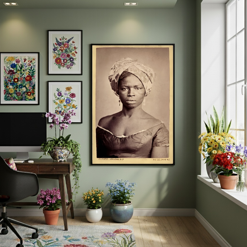 Quadro Decorativo Olhar Do Rio Antigo P&B - 70x50cm